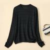 Women's Hollow Striped Knitted Wool Sweater