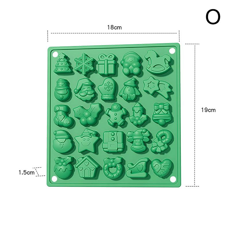 Chocolate Mold Christmas Crutch Silicone Festive Bakeware Diy Candy Fudge Ice Jelly Cake Decor Bakeware Mold