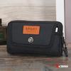 [X-cross] Belt Pouch, Horizontal, Men's, Smartphone Holder, Belt Loop, Outdoor, Double Zipper, Magne