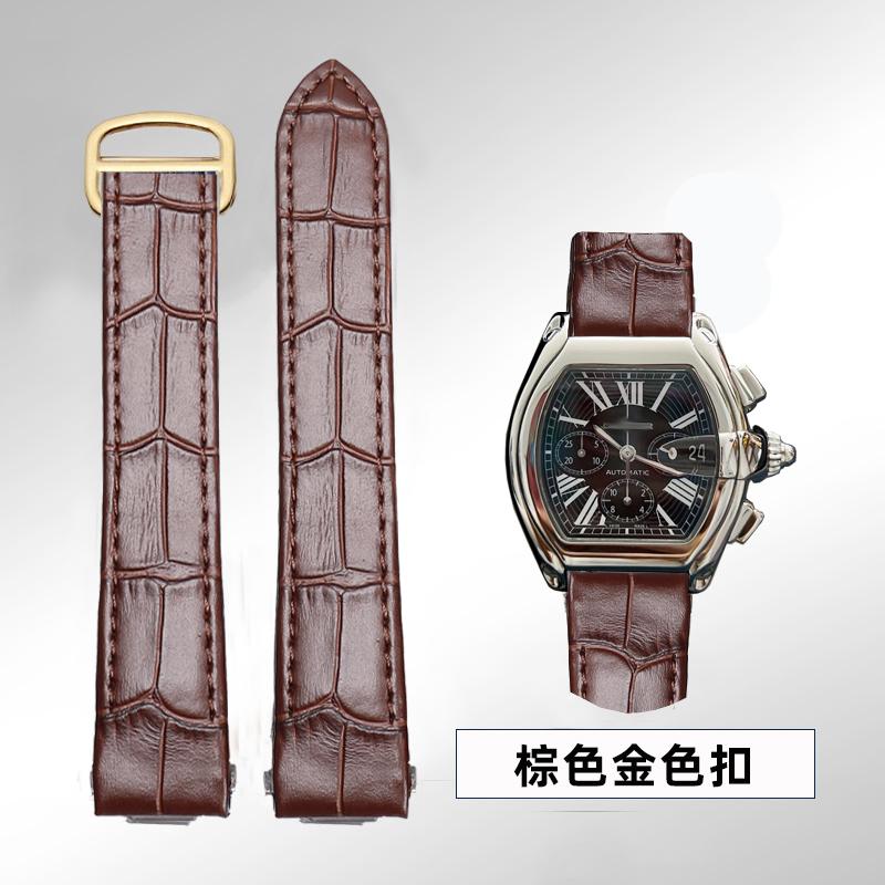 19mm 20mm Pro Cartier Roadster W6206018 W6206017 Řemínek k hodinkám z pravé kůže Pánský Náhradní Řemínek k hodinkám z hovězí kůže Nylonový Pásek na zápěstí