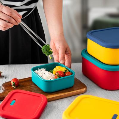 Yousheng Silicone Bento Box Leak-Proof Lunch Container BPA-Free Reusable Food Storage Containers 400ml Capacity Picnic Outdoor Lunch Box