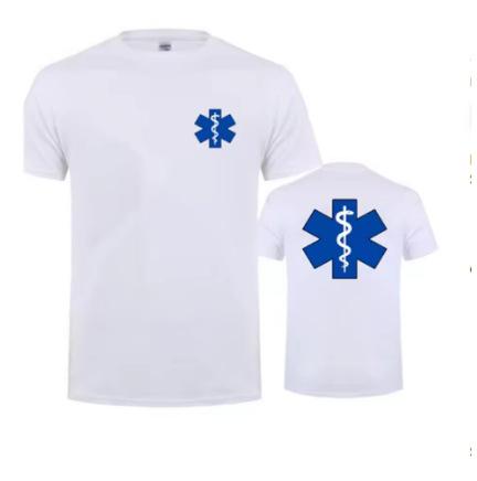 EMT Emergency Ambulance Print T-Shirt Men's Fashion Summer Streetwear T-Shirt Casual Sports Short Sleeve Shirt