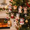 Animal Theme Party Favors Christmas Cat Dog Advent Calendar, 24Pcs Acrylic 2D Ornament Set Tree Ornaments with Cute Kitten/Dog/Lion Designs,