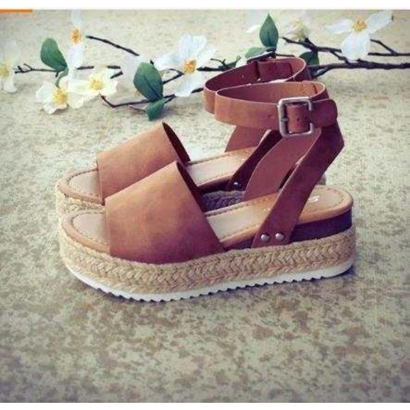 Shoes women's wedge heel light bottom fish mouth sandals wish large size women's sandals