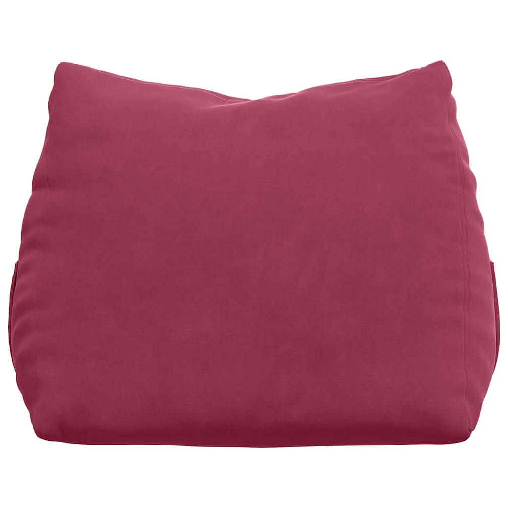 Back Cushion Burgundy Red 45 X 20 X 35 Cm Cord Fabric