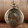 Retro Bronze Constellation Stylish Capricorn Pocket Watch Fob Watch Women Men Fashion Gift
