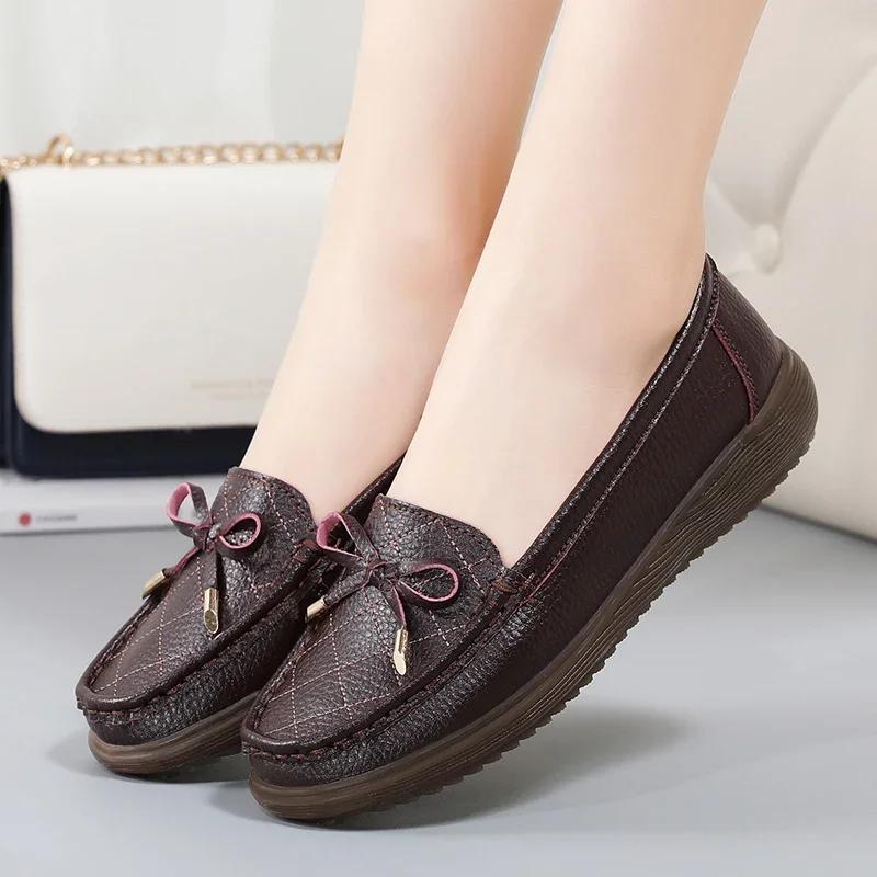 

Новые удобные повседневные туфли для мам, туфли для беременных женщин, на шнуровке, мягкая подошва, плоская, нескользящая, удобная, новая модель 35