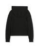 Beslow Oversized Hood Knit Zip Up Black