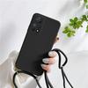Soft TPU Silicone Lanyard Phone Case For Xiaomi 13T Redmi Note 11 12 13 Pro 5G 11T 13T Pro Poco X5 F6 Pro 11S Crossbody Cover