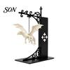 Porta Libri Fantasy Robusto Luce Scaffale Drago Volante, Luce Segnalibro Decorativa per Scrivania, Supporto Scultura Scaffali Segnalibri, Organizzatore Casa