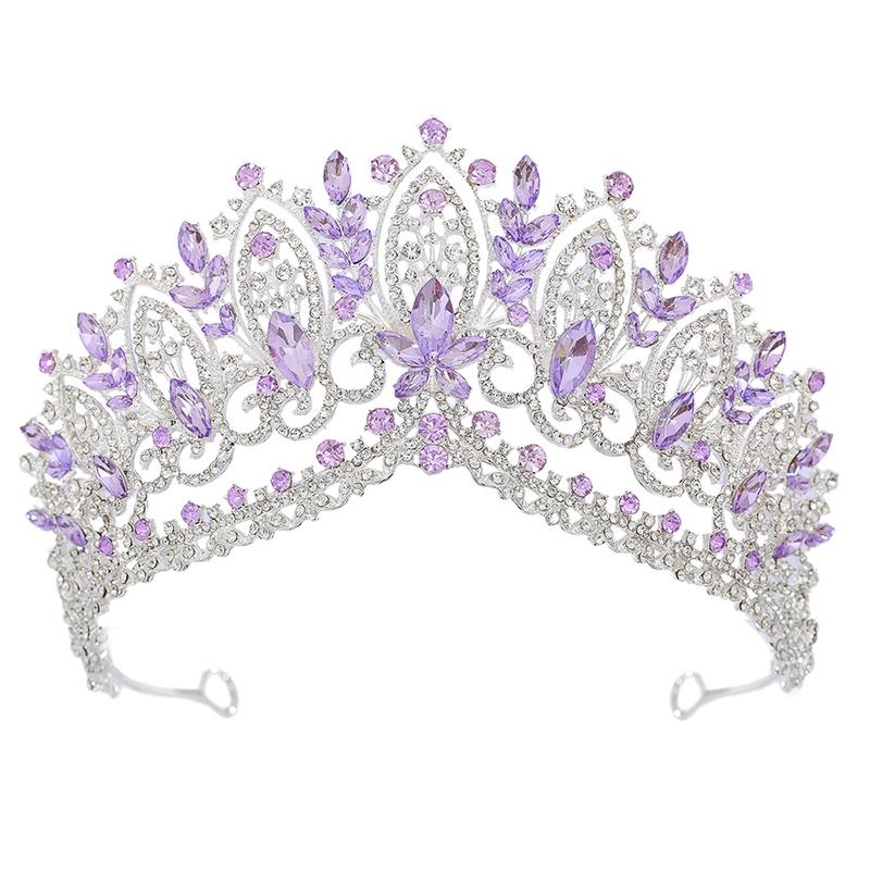 Royal Queen AB Green Crown Big Diadem Bride Tiara Crowns for Women Bridal Wedding Party Crown Hair Dress Jewelry Accessories