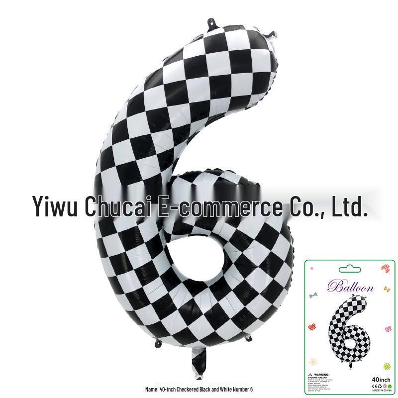 Décoration Bandeau Rayé à Carreaux Vache Dégradé 40" - Grand Chiffre pour Scène de Fête d'Anniversaire de Bébé