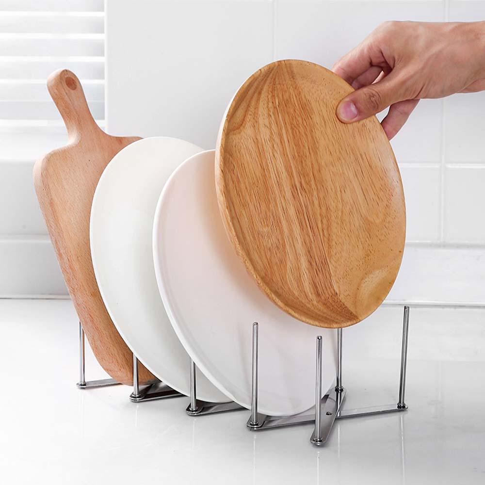 Bowl Stainless Steel Flatware Sink Drain Rack Plate Stand Dish Drainer Storage Shelf Pot Lid Holder