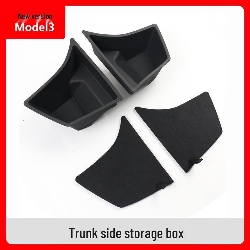 Tesla Model Y Kofferraum Seitenaufbewahrungsbox – Innenraumzubehör für beide Seiten
