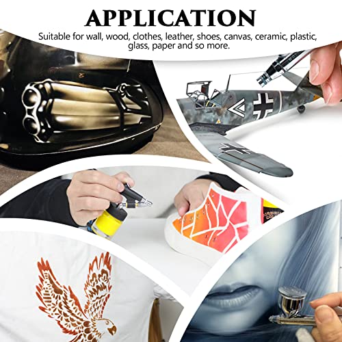 SAGUDIO Airbrush Acrylfarbe Set 24 * 30ml (1 Unze) Grundfarben mit Farbkreis - Airbrush-Farbset, bereit für die Airbrush-Malerei.