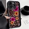 Flower Leopard Print Silicone Phone Case For iPhone 11 12 13 14 15 16 Pro Max 16E XS X XR 7 8 Plus SE 2020 Shockproof Soft Cover