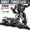 Giocattoli Trasformabili in Lega Wei Cavaliere Megatro Optimus Comandante 2 in 1 Modello Aereo Auto Robot Figure d'Azione Dettagliate Collezionabili Regalo