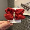 Children's Chinese New Year Red Embroidered Bow Hair Clip & Ties for Hanfu Style