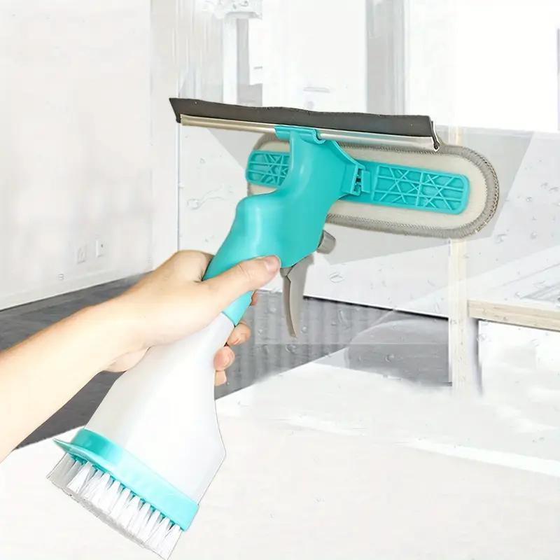 4 In 1 Window Cleaning Brush Bathroom Mirror Glass Wiper Car Cleaning Tool Sliding Door Shower Glass Door Clean