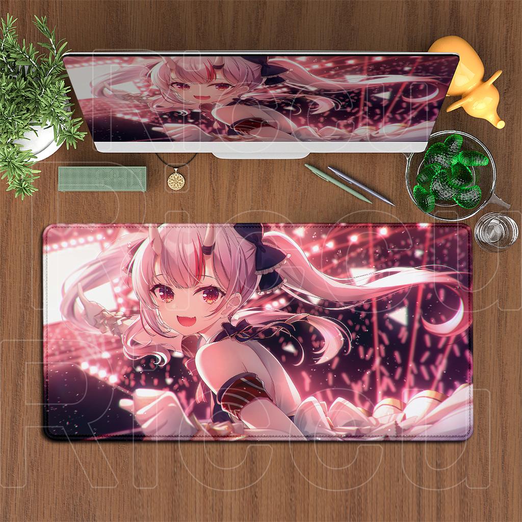 Anime Non-slip Rubber Mouse Pads Large Gamer Desktop Cabinet Carpets Hololive Nakiri Ayame Mauspad Office XXL Gaming Accessories