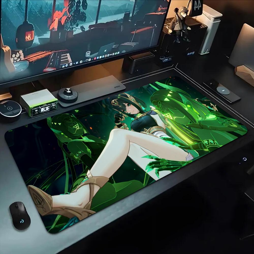 nefer genshin Mouse Pad 500X1000 mm Large Gaming Mousepad Gamer XL Rubber Otaku Keyboard Pad Laptop Desk Mat