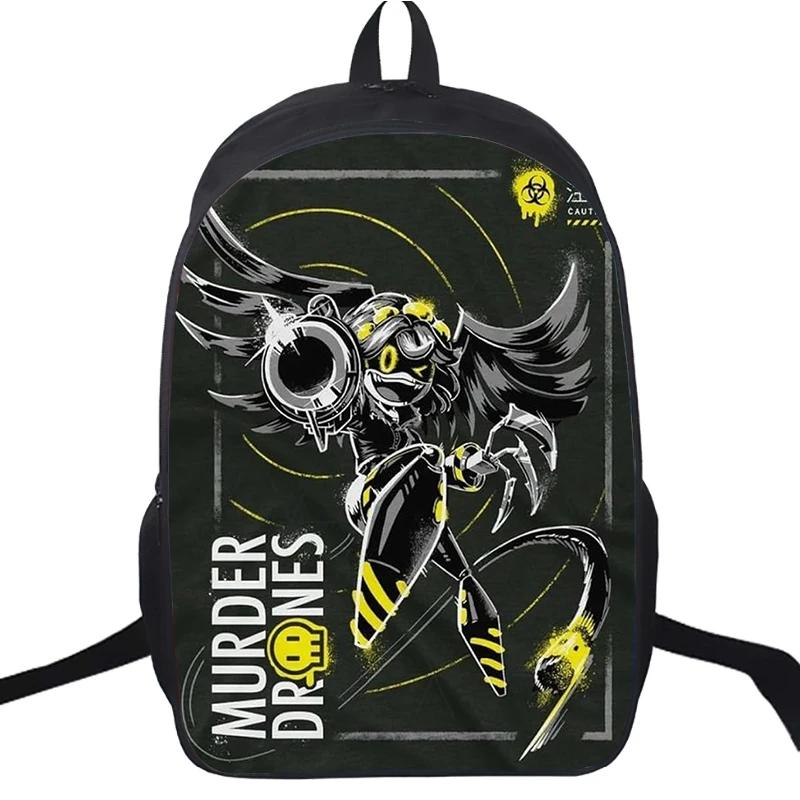 NEW Cartoon Murder Drones Backpack School Bag Boys Girls Daily Backpack Large Zipper Backpack Students Anime Book Bags Best Gift