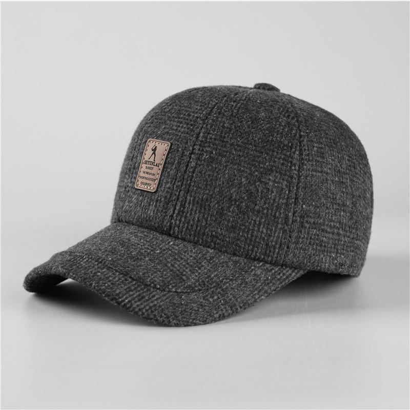 

Шапка Мужская Зимняя Старая Кепка Дедушкина Утепленная Теплая Защита Ушей Бейсболка Adjustable