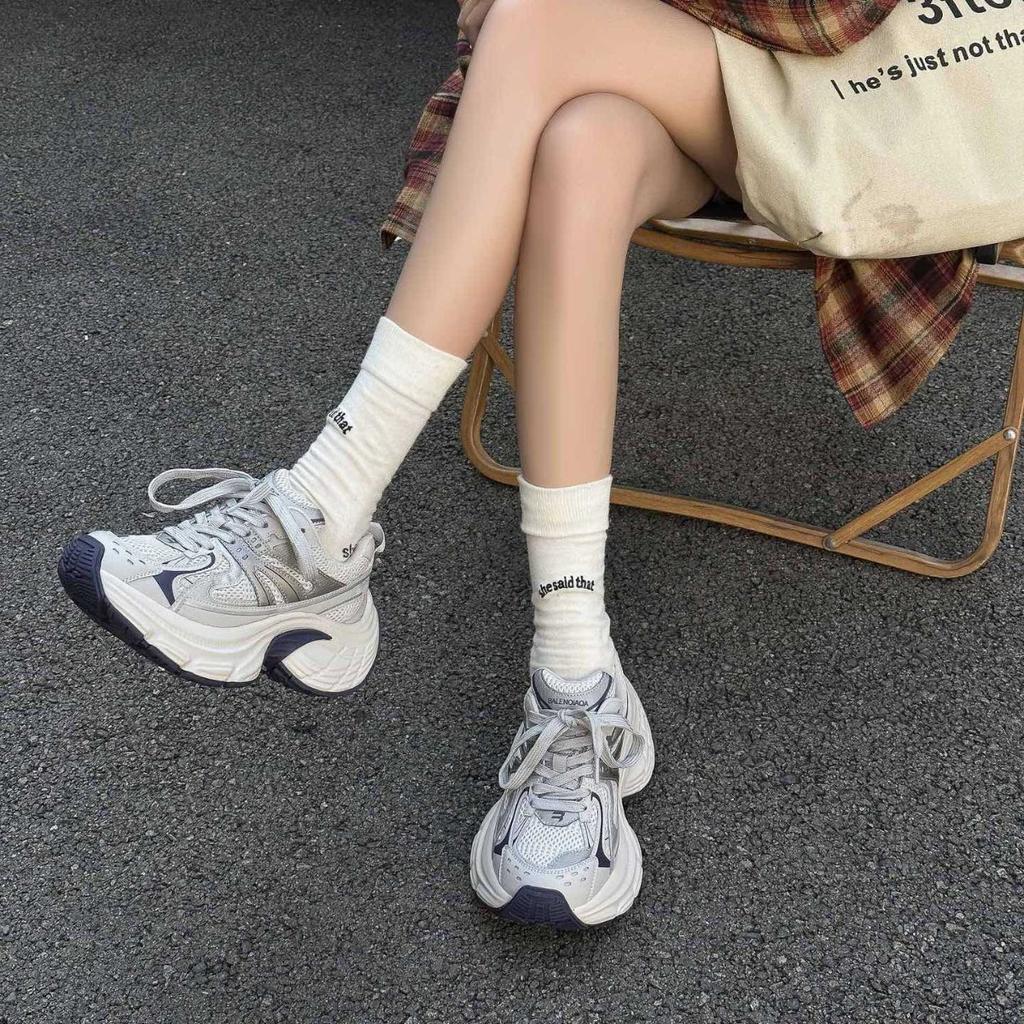 Dad shoes women's new platform muffin sneakers show feet small sneakers casual shoes trend