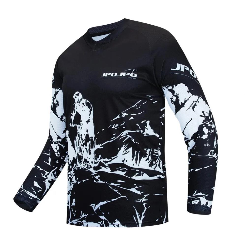 2026 Men's Long Sleeve T-shirt Mountain Bike Off-Road Motorcycle Cycling Jersey MTB Clothes Camping Outdoor Fishing Top Loose