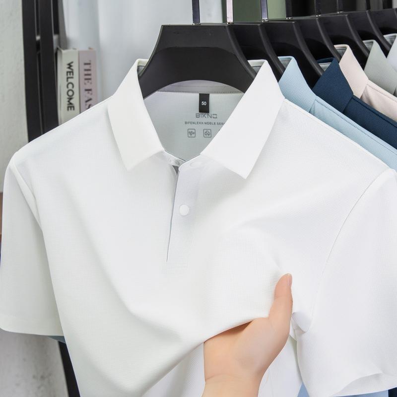 Herren Kurzarm POLO Shirt Revers Lässig LED T-Shirt Herren Schnelltrocknende Kleidung