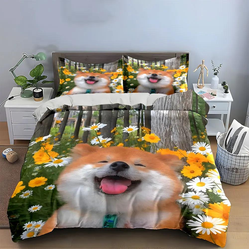 "Floral Dog Accessories Set" Multiple sizes kid's and adults' bedroom Exquisite 3PC bedding set, gift