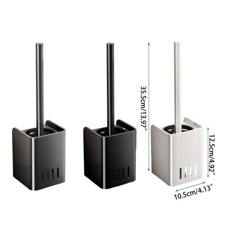Toilet Brush Practical Bathroom Cleaning Brush Floor Freestanding or Wall Mounted for Home and Public Restrooms