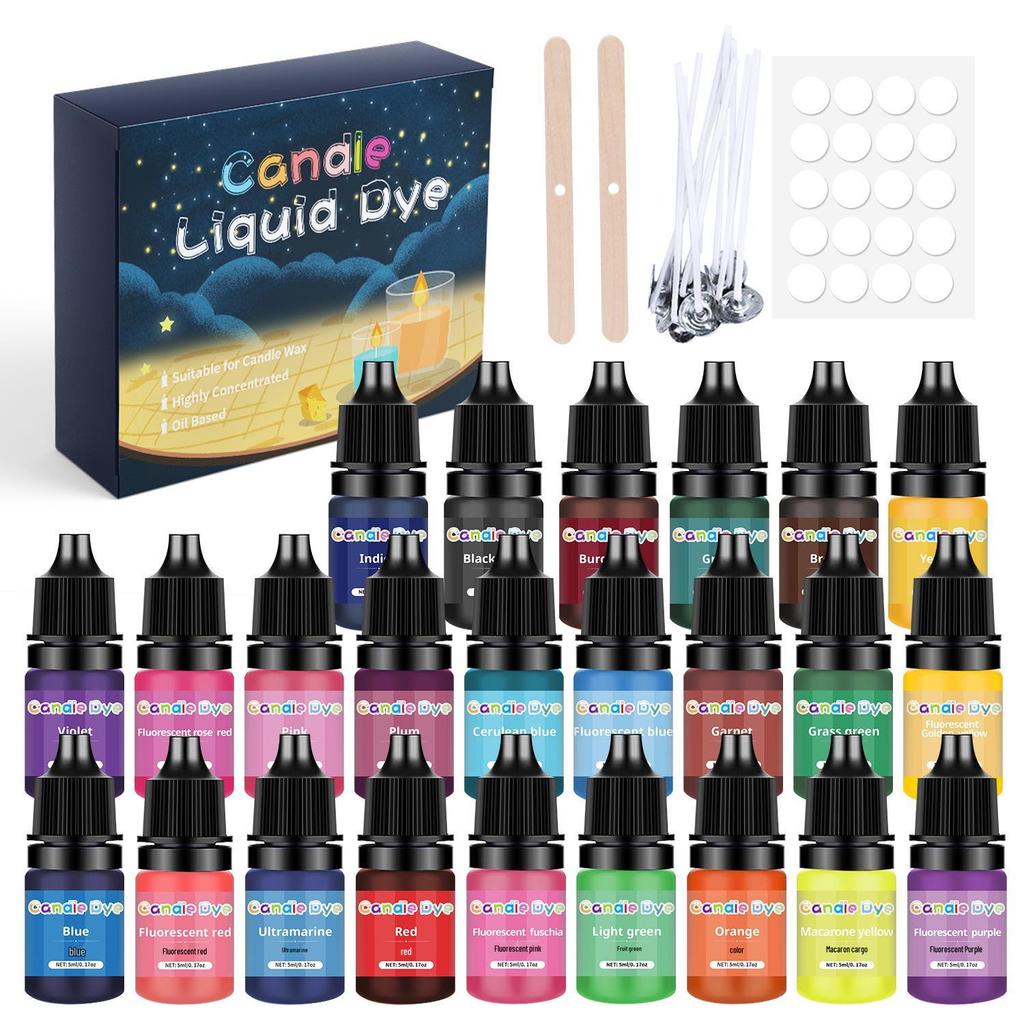 48 Colores 5ML Esencia de Color de Alta Concentración para Velas de Aromaterapia y Jabón Artesanal DIY Pigmento de Silicona