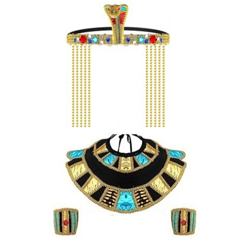 Queen Cosplay Headdress Costume Headwear for Girl Halloween Hair Hoop Cosplay Egyptian Snake Hair Hoop