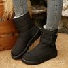 Winter neue Stoff mittelhohe Schneestiefel Damen High-Top wasserdichte Baumwollschuhe lässige kurze Stiefel Samt Übergröße Baumwollstiefel