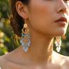 Bunte Reisperlen Wassertropfen Hängeohrringe für Damen Bohemian Handgemachte Perlen Temperament Lange Ohrringe Urlaubs Schmuck