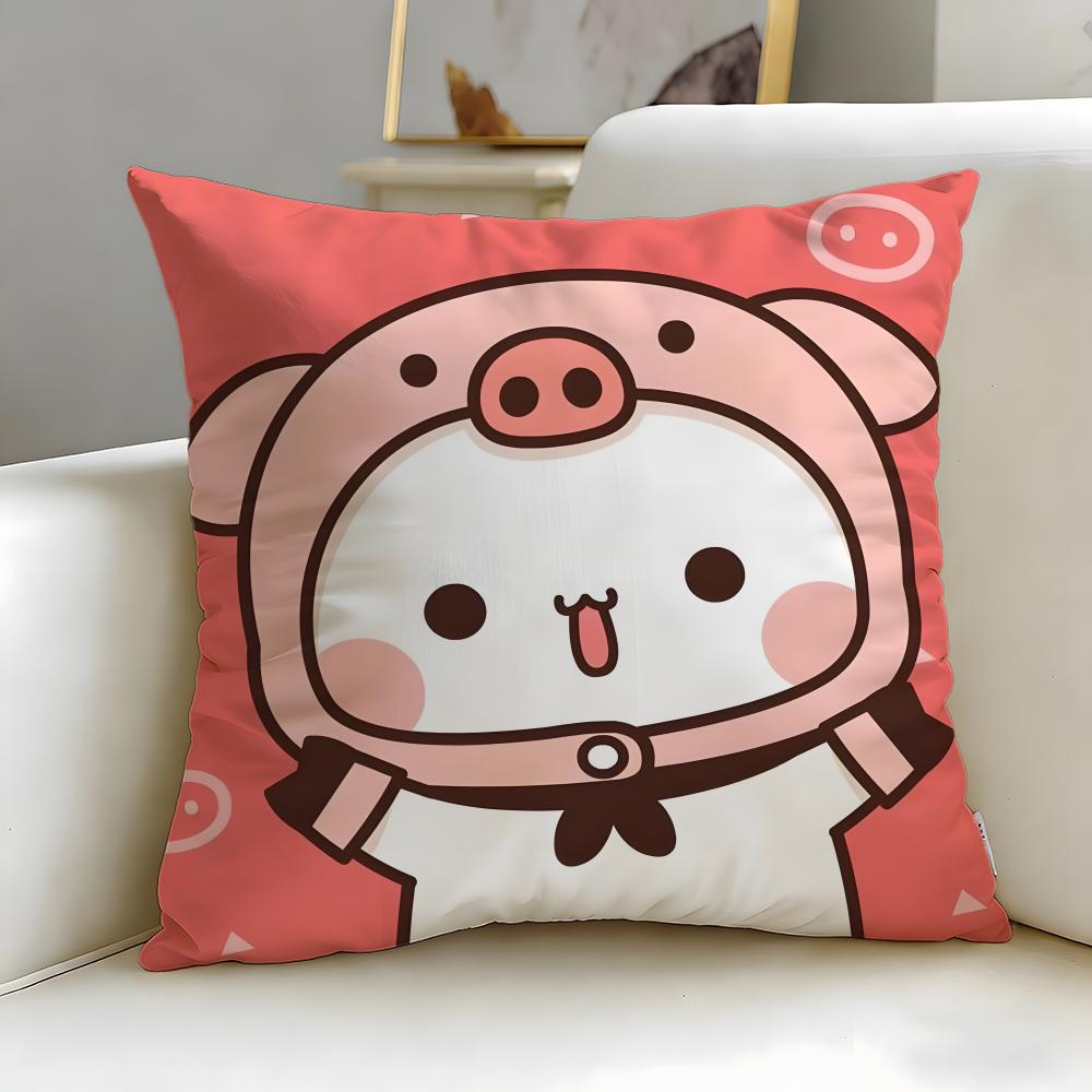 popular cartoon yier bubu Cushion Cover Soft  EasyWash Pillow Case  Versatile for Couch Bed Travel and Office