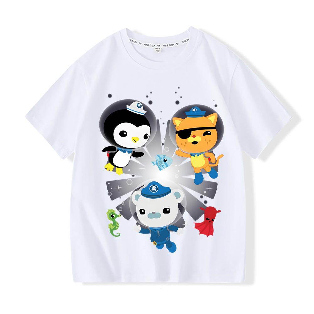 The Octonauts T-shirts High Quality Kawaii 100%Cotton Short Sleeve BoysGirls Children T Shirt Casual Graphic Printing Camisetas