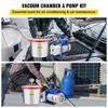 2 Gallon Vacuum Chamber Silicone Expoxy Degassing 4CFM 1/3HP Vacuum Pump
