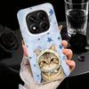 Cute Floral Headscarf Kitten Soft Phone Case for Xiaomi Redmi Note 13 14 15 Pro Plus 12S 12 11S 11 11T 10S 10 Shockproof Cover B
