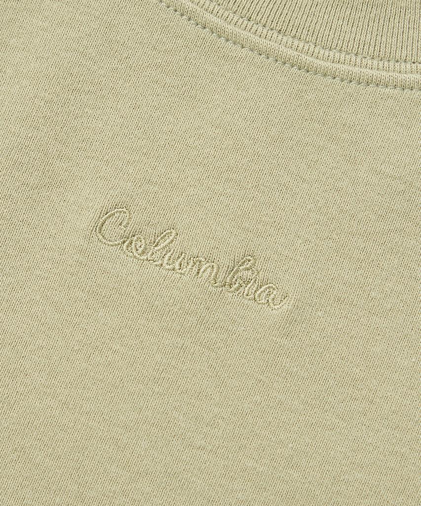COLUMBIA UNIVERSITY Tiny Script Logo Women Slim-Fit S/S T-Shirts Light Khaki
