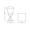 Lampadaire - philips - creek - petit - e27 - ip44