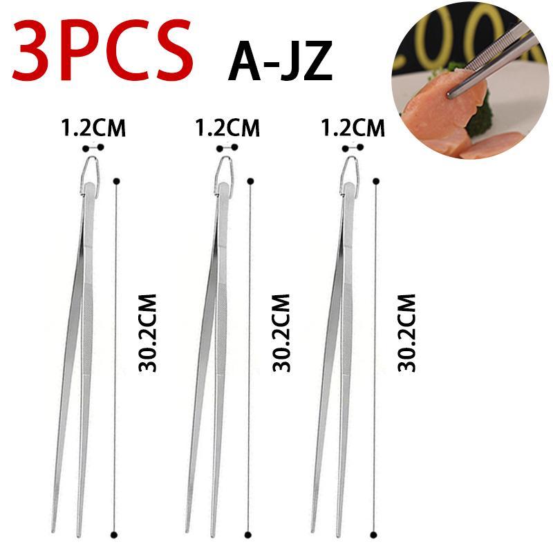 1pcs 12 Inch Stainless Steel Cooking Tweezers Kitchen Tongs BBQ Tool Tweezers for Cooking Kitchen Accessories CFQJ007