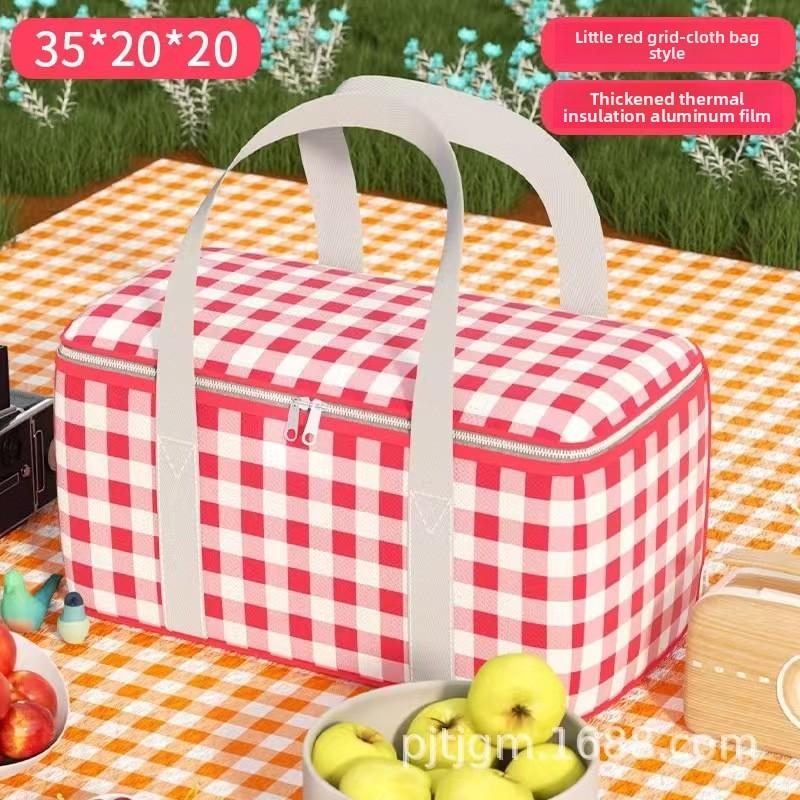 Insulated Foldable Picnic Basket with Lid Portable and Modern for Outdoor Use Large Capacity for Fruit and Vegetables