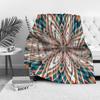Iridescent Abstract Geometric Pattern Acrylic Velvet Throw Blanket Sofa Bed Decorative Home Decor Gift
