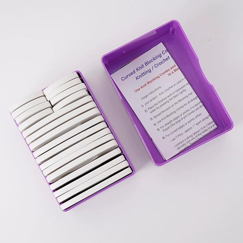 20pcs Premium Stainless Steel Knitting Blockers Set With Blocking Combs & Mats In 2 Sizes Ideal DIY Knitting Crocheting Supplies