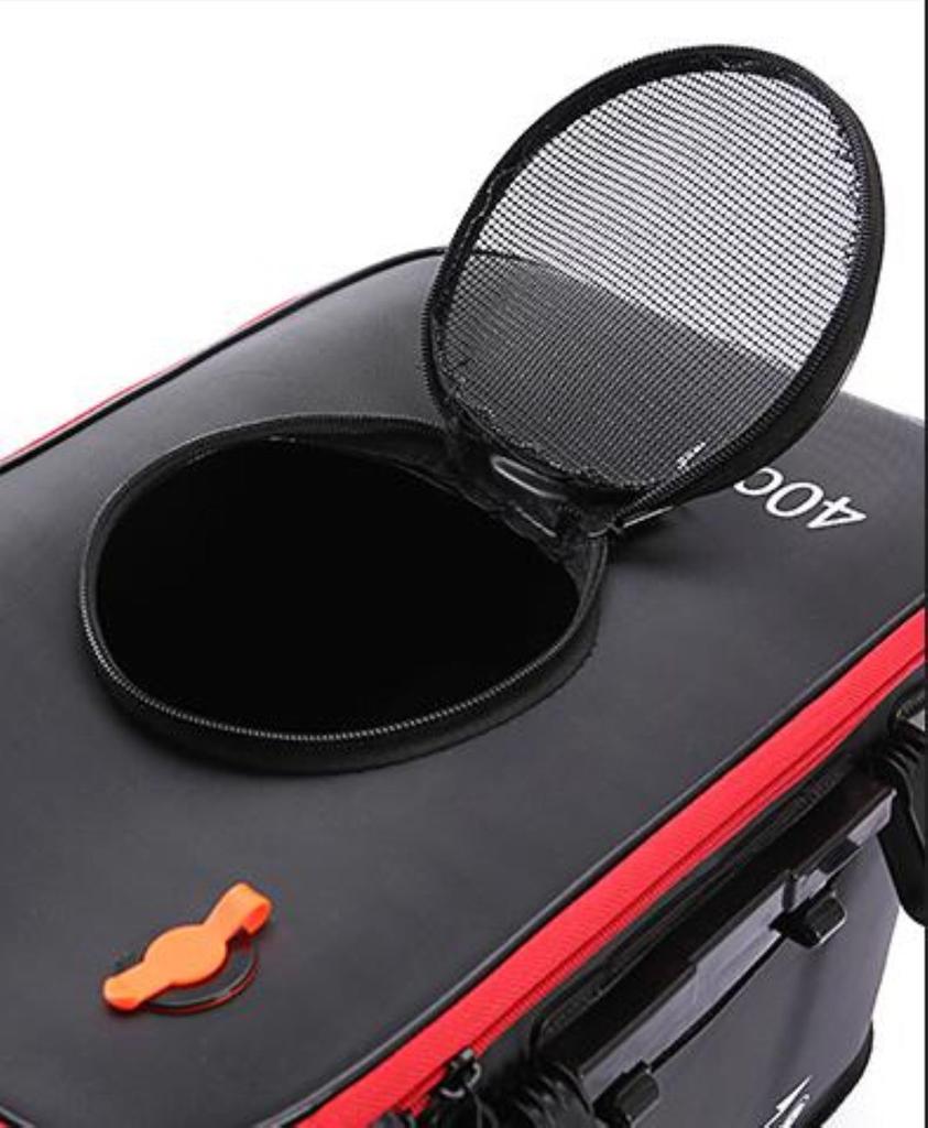 Fishing Large Fishing Black Bucket, Foldable, Compact, EVA, Portable, Capacity, Bucket, (50cm)