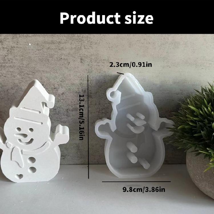 Christmas Snowman Figurine Silicone Molds for Epoxy Resin, Candle Soap, Home Decoration, Silicone Epoxy Resin Mould