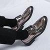 Casual Shoes for Men Shoes Big Size Fashion Gold Silver Loafers Men Luxury Casual Brogue Club Wedding Party Block Leather Shoes