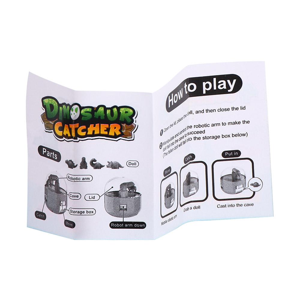 Dino Figures Catcher Catch Dinosaur Game Kids Capsule Toy Mini Claw Machine Capsule Catcher Toy
